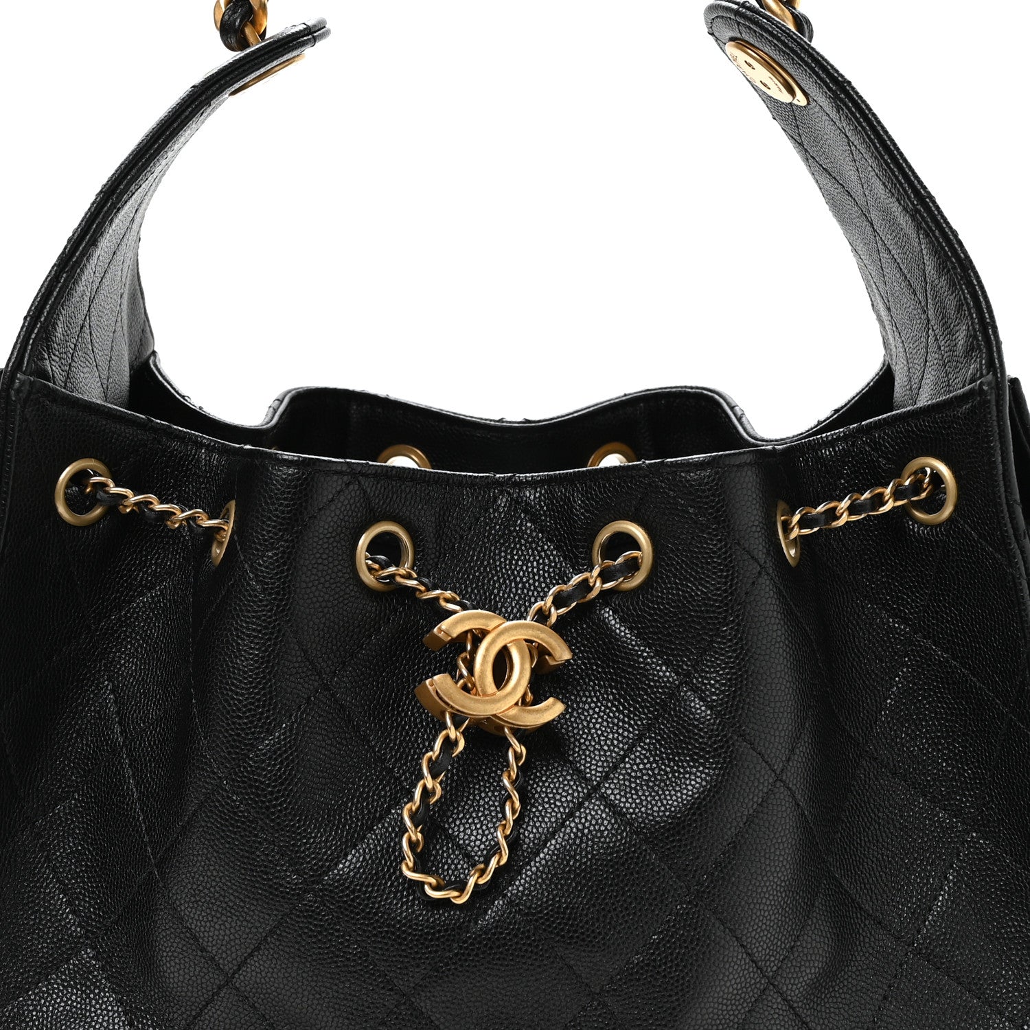 Chanel Caviar Quilted Small Chanel 25 Handbag Black 7 of 9