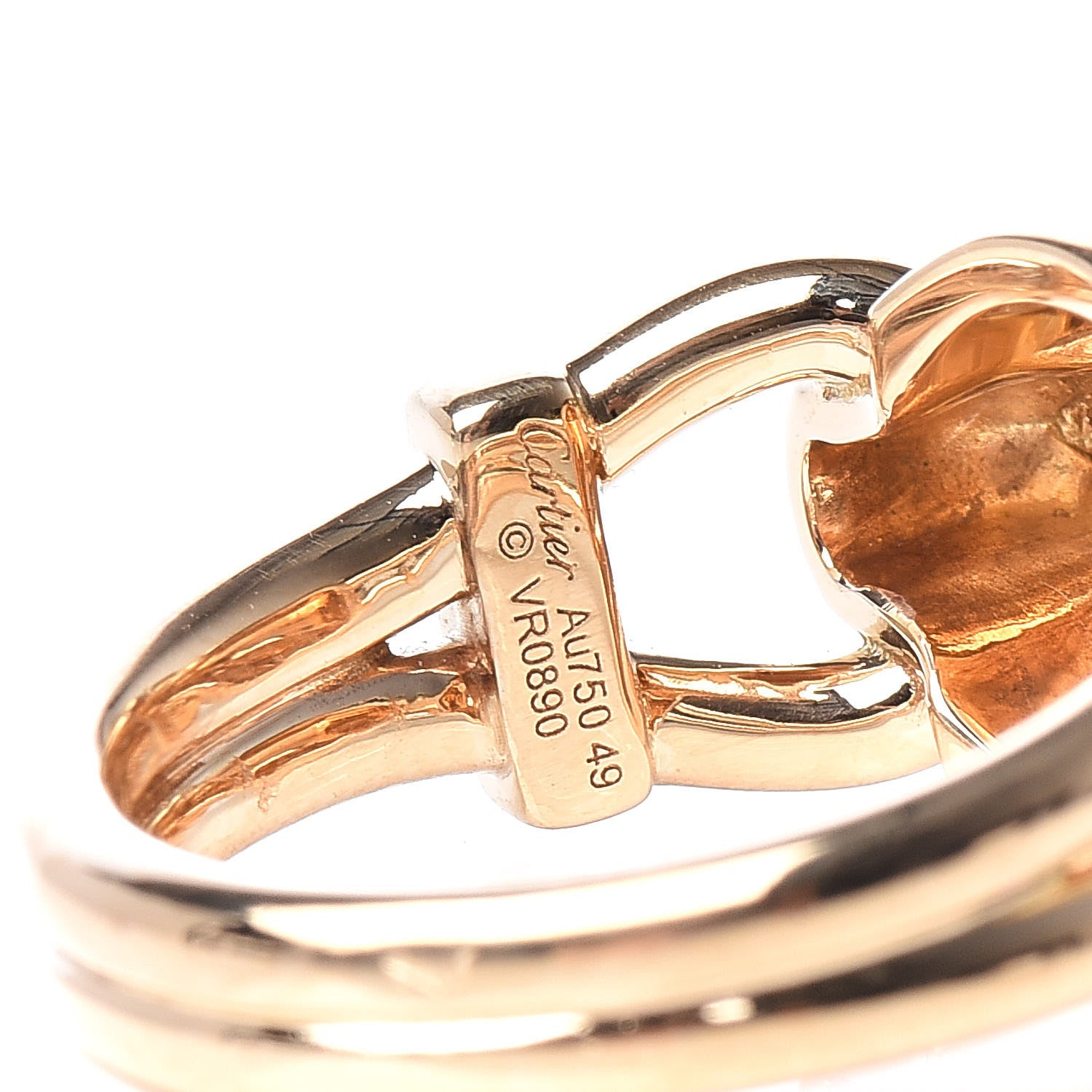 Cartier 18K Yellow Gold Lacquer Tsavortie Garnet Panthère De Ring 49 4.75 5 of 5