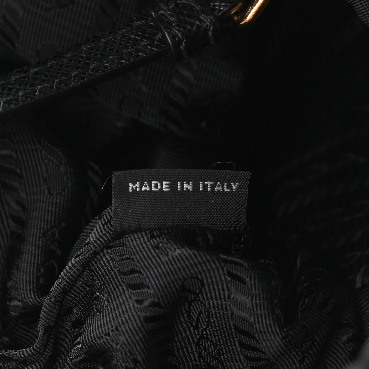 Prada Saffiano Tessuto Nylon Mini Bucket Crossbody Bag Black 7 of 10