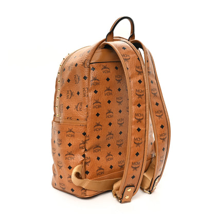 MCM Visetos Studded Medium Stark M Logo Collection Backpack Cognac 3 of 12