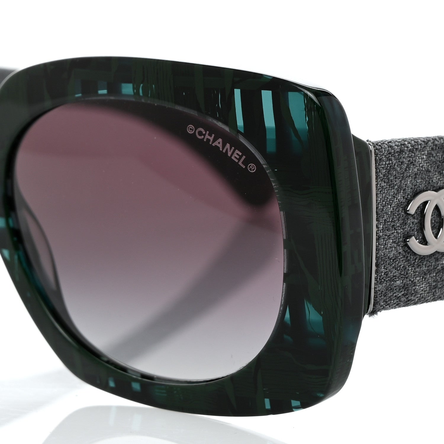 Chanel Denim Rectangle Sunglasses 5406 Blue 7 of 10