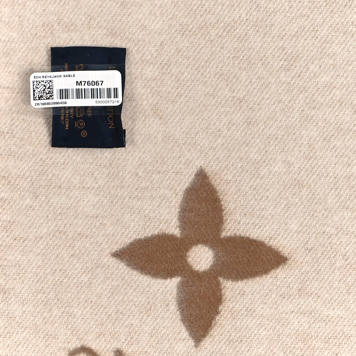 Louis Vuitton Cashmere Monogram Reykjavik Scarf Sable 3 of 3