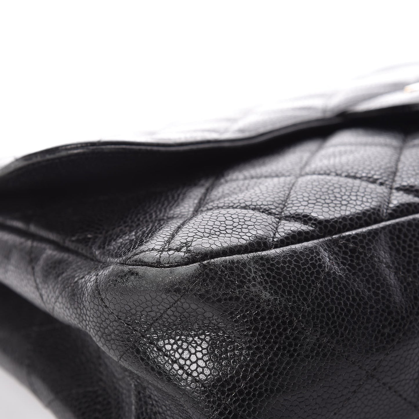 Caviar Quilted Jumbo Single Flap Black