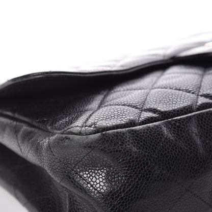 Chanel Caviar Quilted Jumbo Single Flap Black 11 of 15