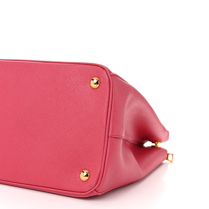 Prada Saffiano Medium Galleria Double Zip Tote Peonia 10 of 11