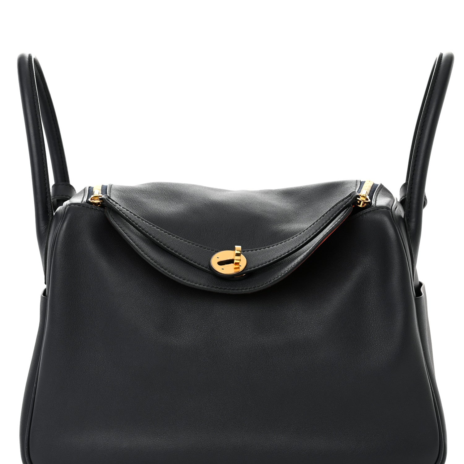 Hermes Swift Verso Lindy 30 Bleu Indigo Orange Poppy 8 of 16