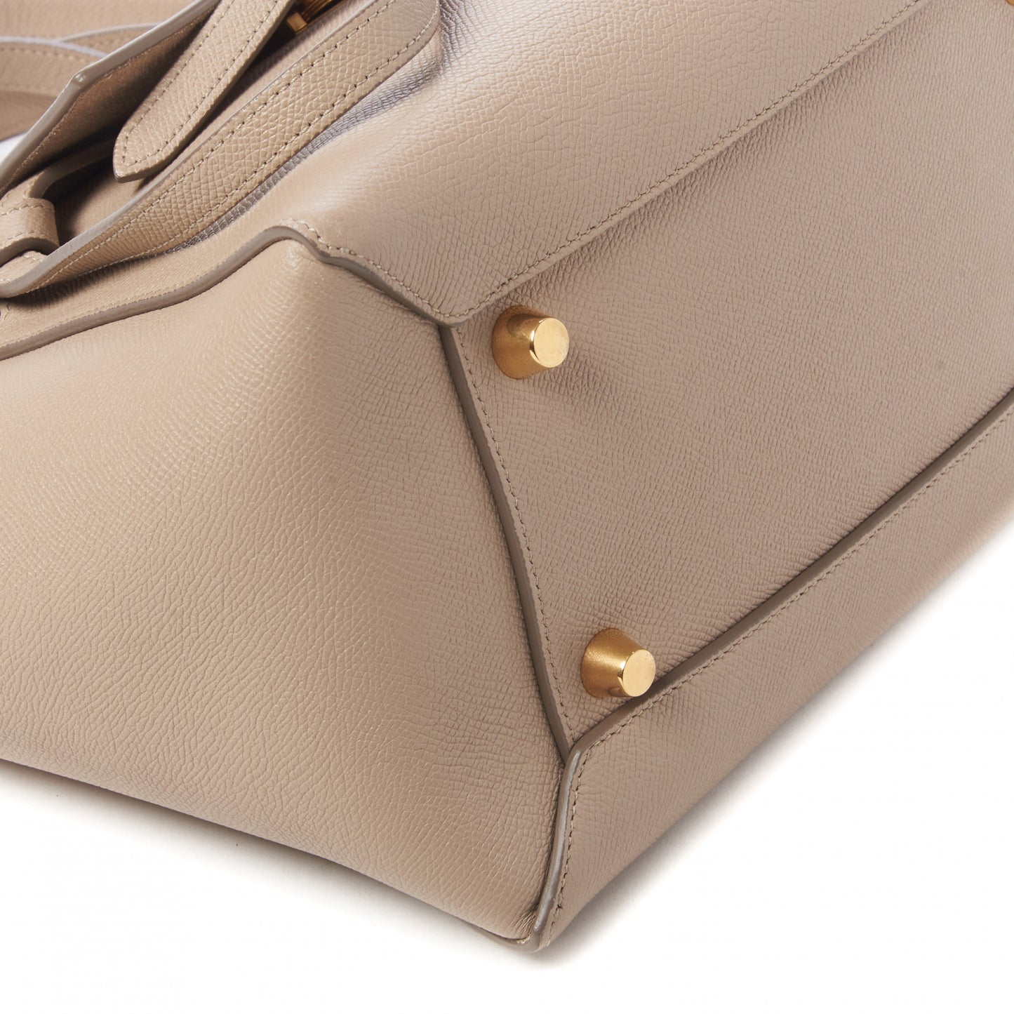 Drummed Calfskin Mini Belt Bag Dune