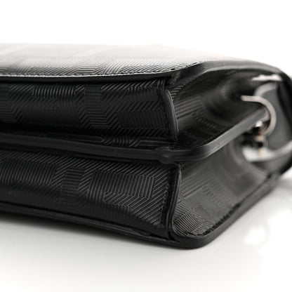 Fendi Calfskin Striped Texture FF Peekaboo I See U X Cross Satchel Black 10 of 10