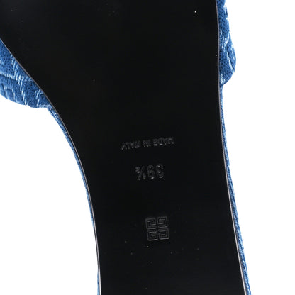 Givenchy Jacquard 4G Logo Mule Slide Sandals 39.5 Denim Blue 6 of 9