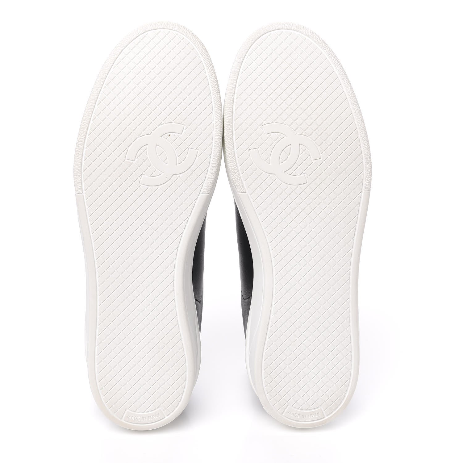 Chanel Calfskin CC Womens Sneakers 38 Black 5 of 9