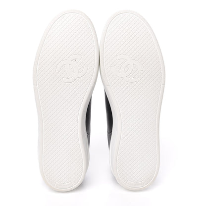 Chanel Calfskin CC Womens Sneakers 38 Black 5 of 9