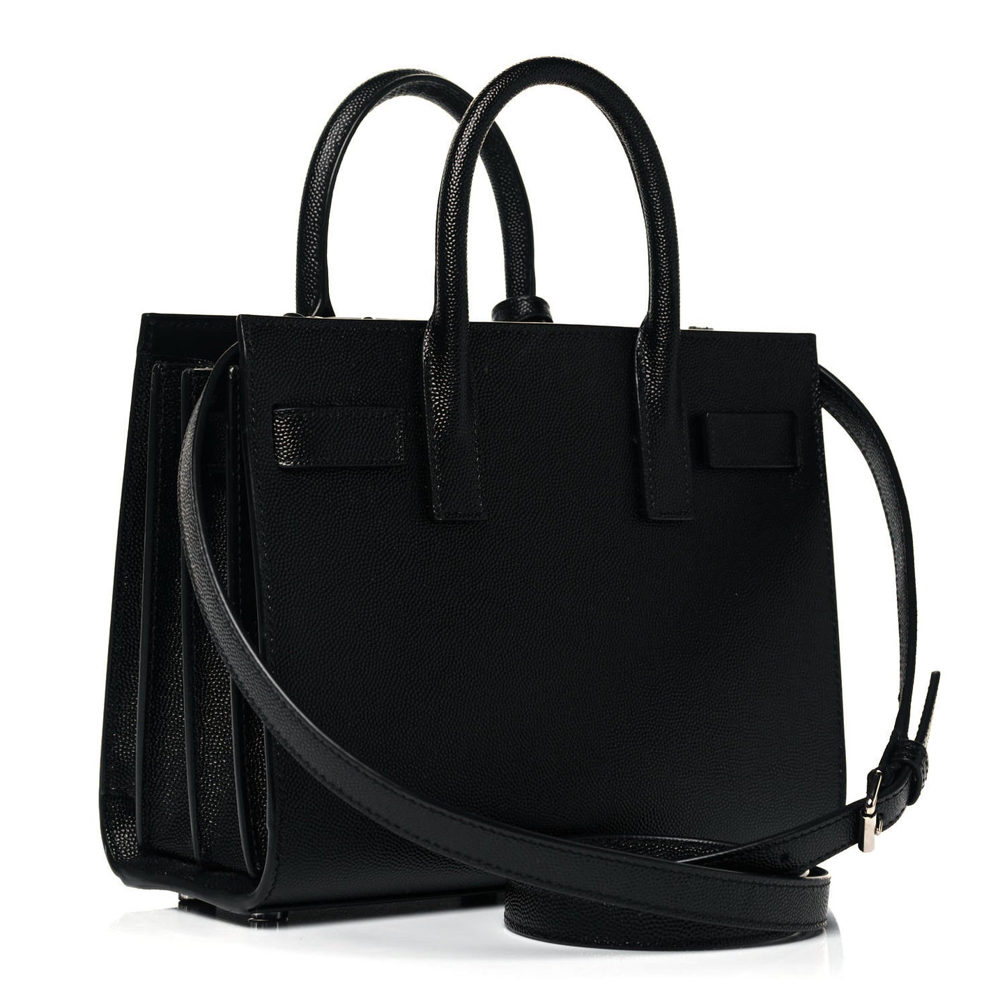 Grained Calfskin Nano Sac De Jour Black