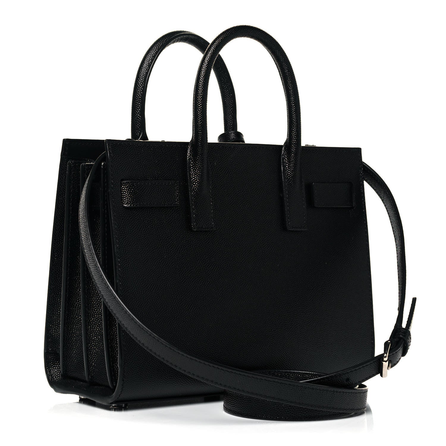 Saint Laurent Grained Calfskin Nano Sac De Jour Black 3 of 9