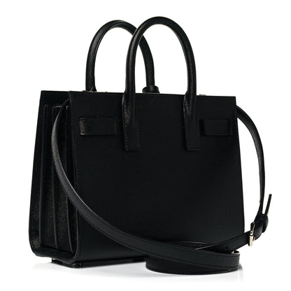Saint Laurent Grained Calfskin Nano Sac De Jour Black 3 of 9
