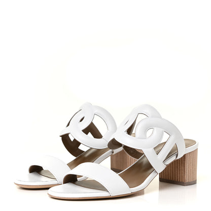 Hermes Nappa Bikini Sandals 37.5 White 3 of 14