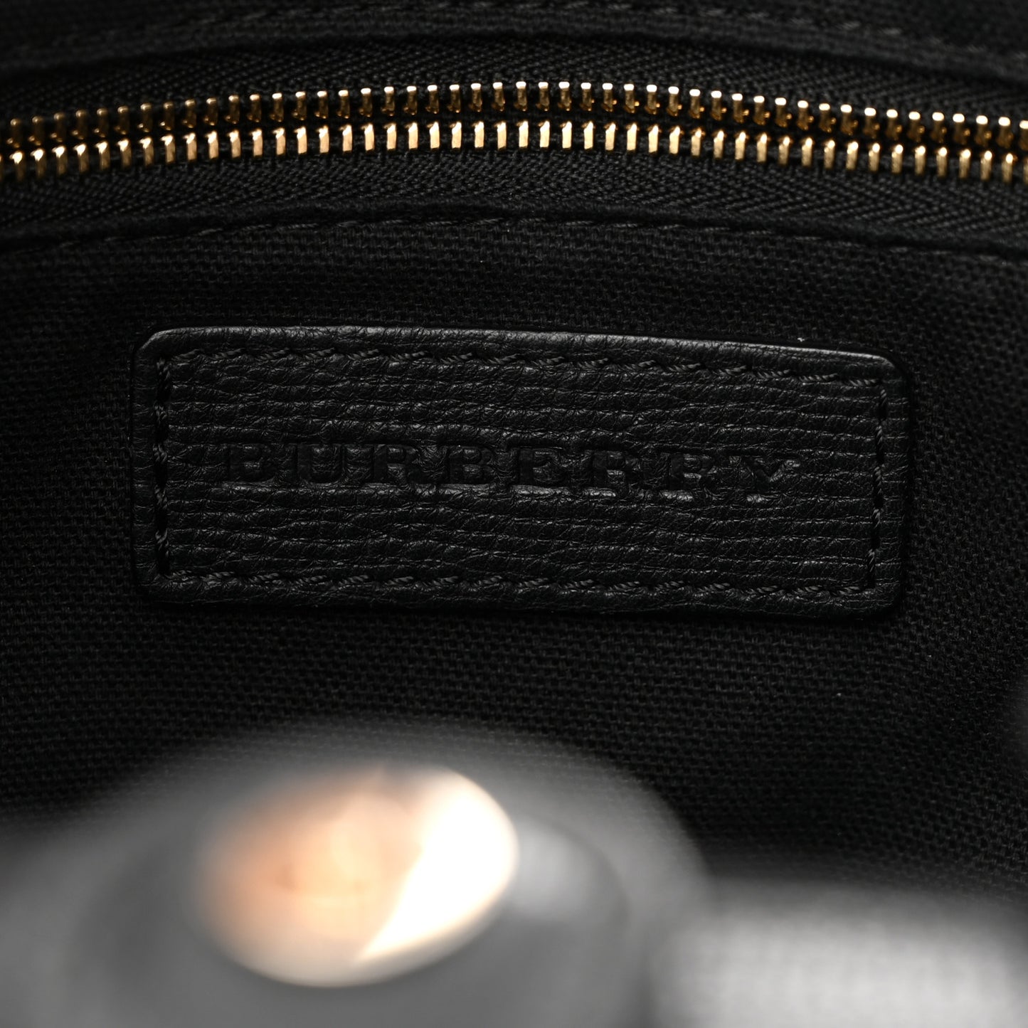 Grainy Calfskin House Check Small Canterbury Black