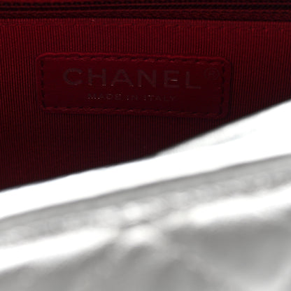 Chanel Metallic Lambskin Calfskin Quilted Medium Gabrielle Hobo Silver 6 of 10
