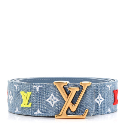 Louis Vuitton Denim 35mm LV New Wave Belt 90 36 1 of 4