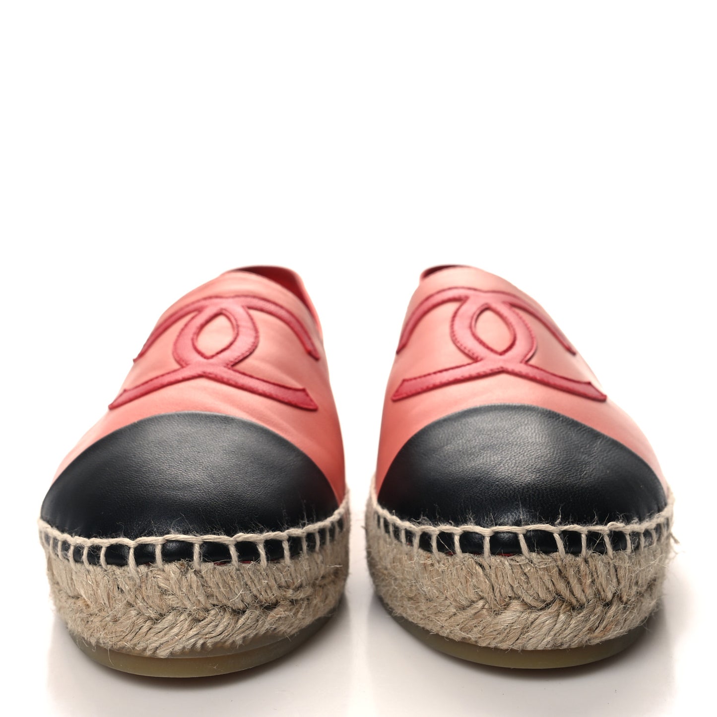 Lambskin CC Espadrilles 42 Fuchsia Pink Black