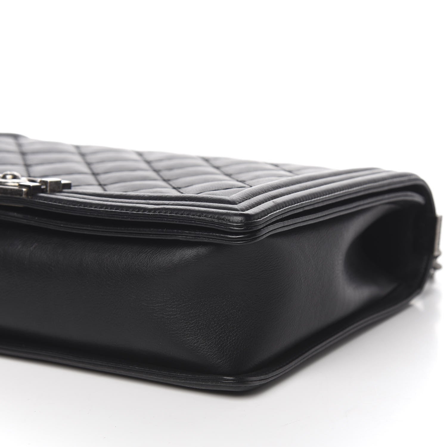 Chanel Calfskin Double Stitch Large Boy Flap Black 8 of 12