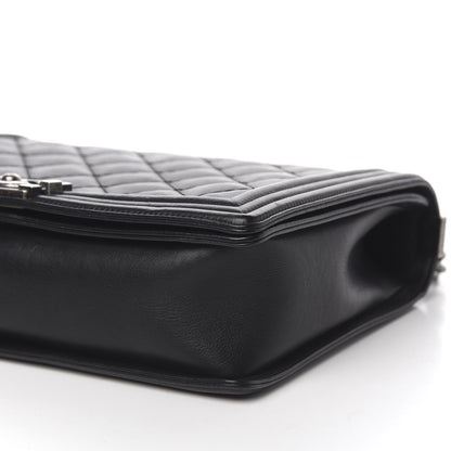Chanel Calfskin Double Stitch Large Boy Flap Black 8 of 12