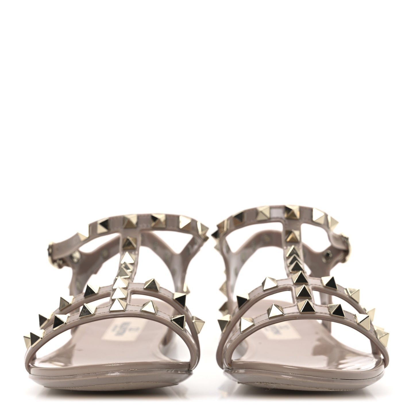PVC Jelly Rockstud Caged Sandals 36 Poudre