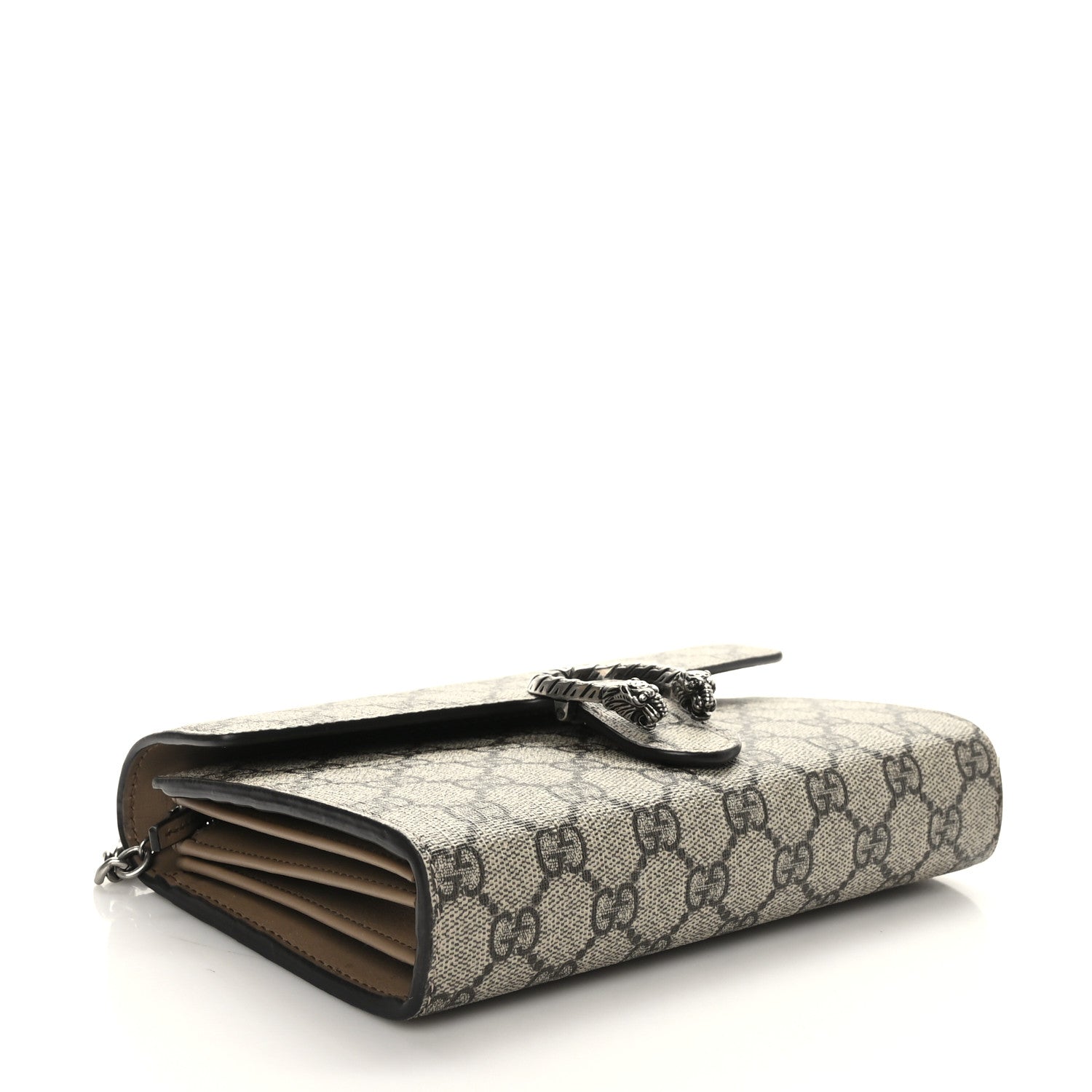 Gucci GG Supreme Monogram Mini Dionysus Chain Wallet Beige Taupe 4 of 9