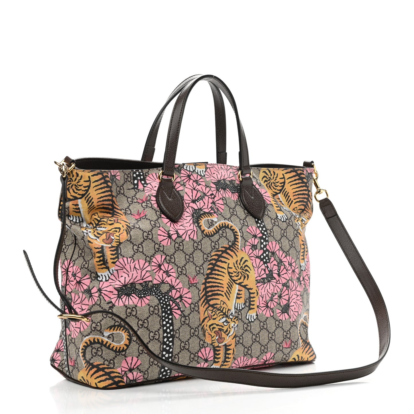 Soft GG Supreme Monogram Bengal Medium Crossbody Tote Beige Pink