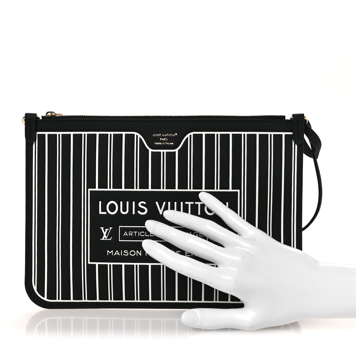 Calfskin Neverfull Inside Out MM Pochette Black