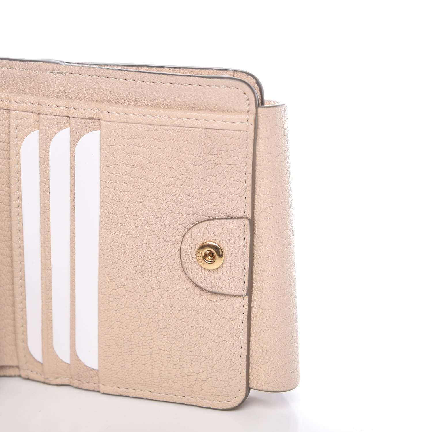 Chloe Grained Lambskin Drew Square Wallet Abstract White 8 of 9