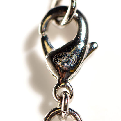 Chanel Crystal CC Necklace Silver 3 of 4