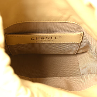 Chanel Lambskin Bucket Chain Drawstring Bag Yellow 5 of 10