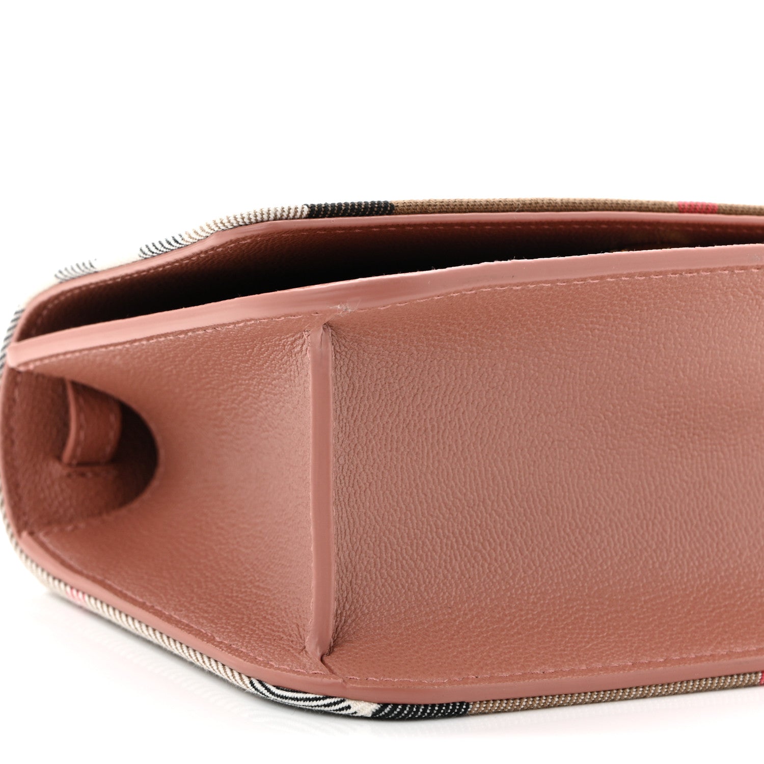Burberry Grained Calfskin House Check Small Madison Shoulder Bag Dusty Pink 9 of 10