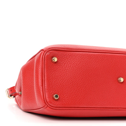 Christian Dior Calfskin Medium Diorissimo Tote Red 9 of 10