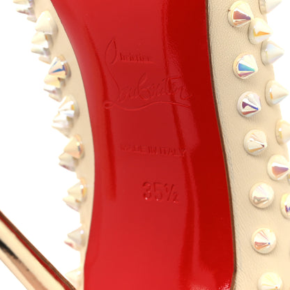 Christian Louboutin Patent Follies Spikes 100 Pumps 35.5 White 6 of 8