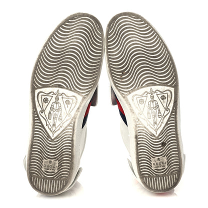 Gucci Calfskin Ayers Embroidered Web Mens Ace Removable Patches High Top Sneakers 7.5 White 7 of 14