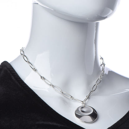 Tiffany Sterling Silver Elsa Peretti Round Disc Pendant Necklace 2 of 6