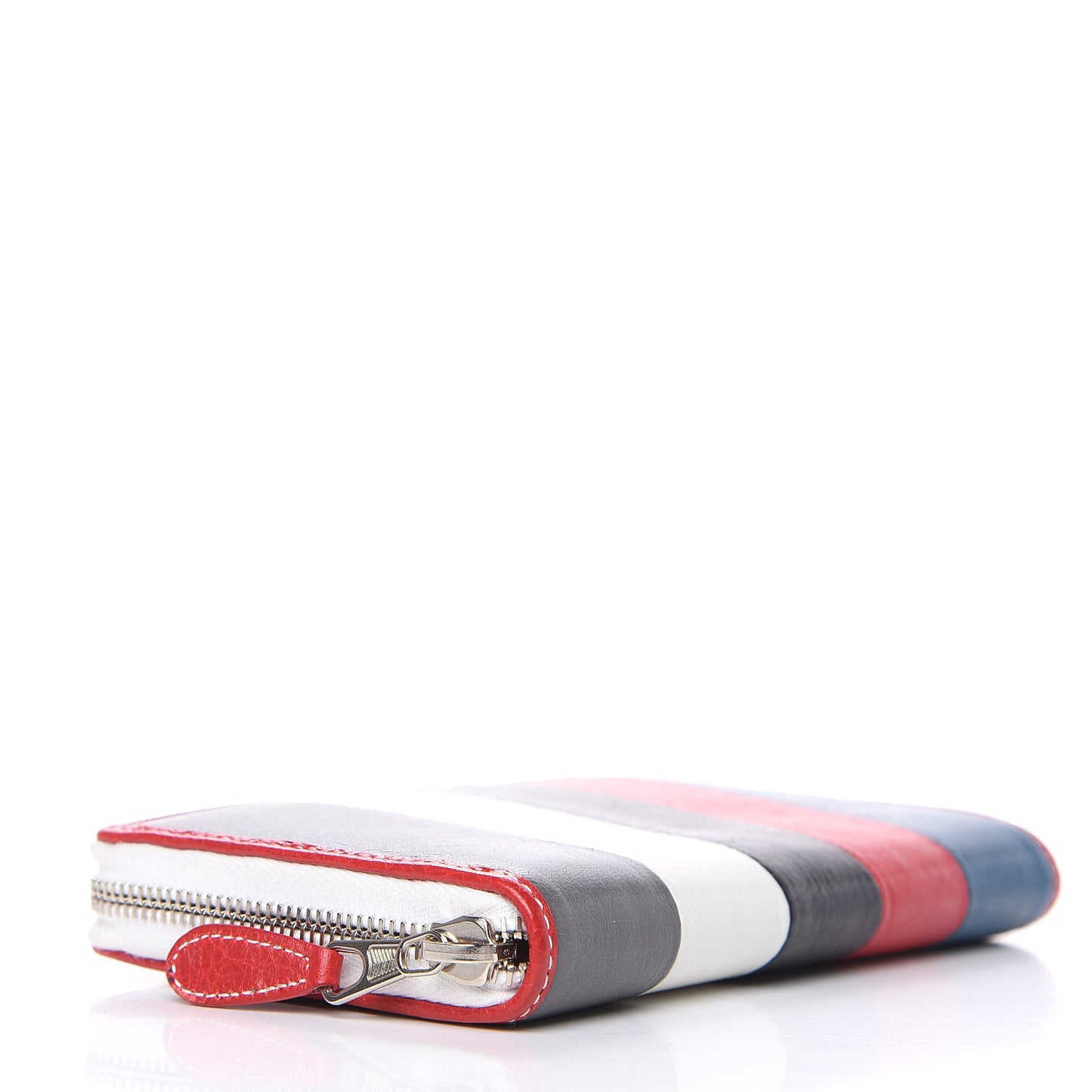 Agneau Arena Multicolore Bazar Continental Zip Around Wallet Grey White Black Red Blue