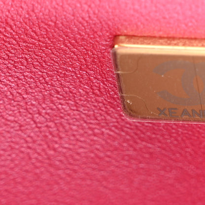 Chanel Mirror Calfskin Metallic Lambskin Quilted Hollywood Boulevard Mini Flap With Star Coin Purse Pink 9 of 13