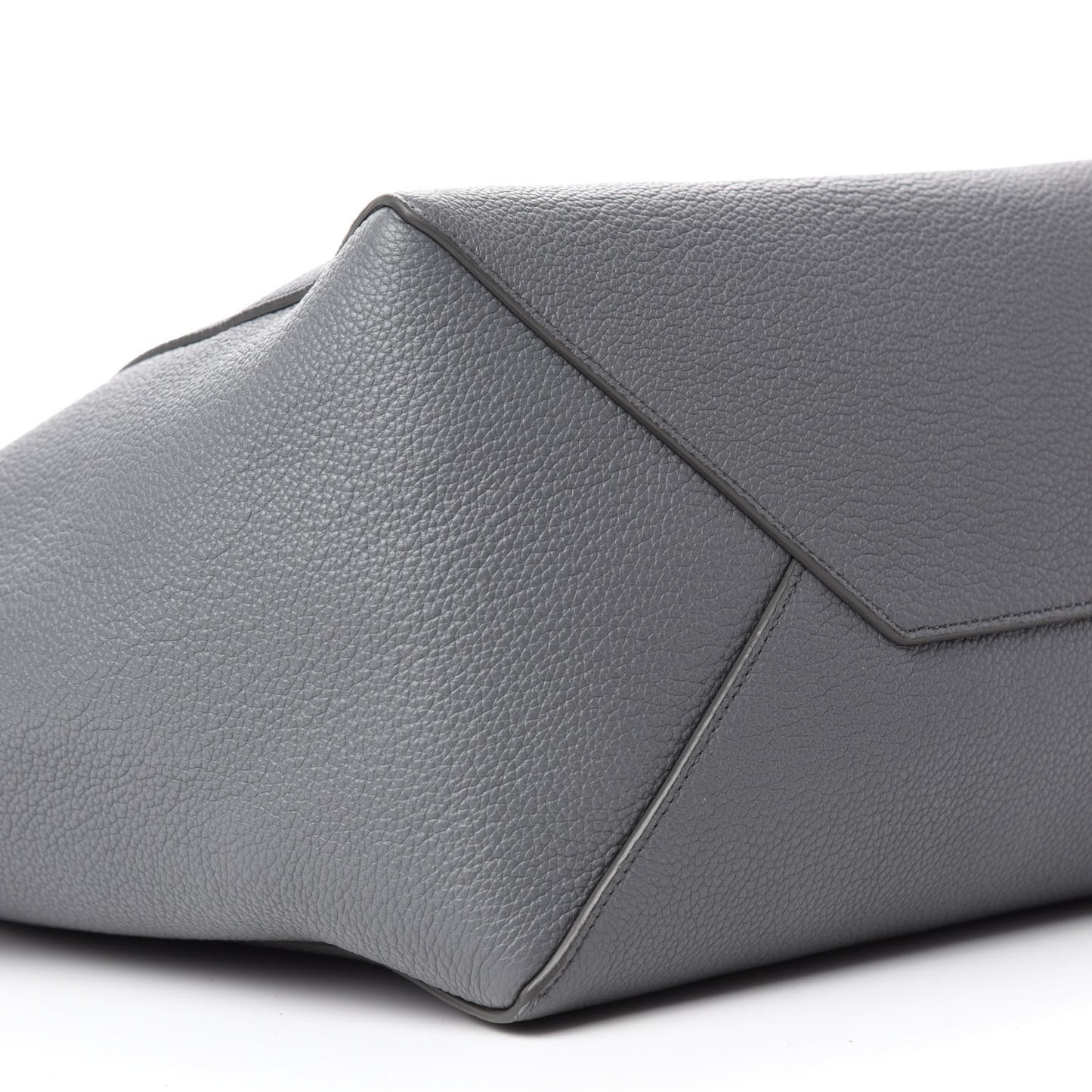 Soft Grained Calfskin Small Belt Cabas Grey