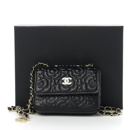 Chanel Caviar Camellia Embossed Chain Belt Bag Black 12 of 12
