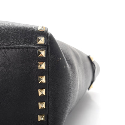 Valentino Garavani Vitello Rockstud Double Handle Tote Black 16 of 17