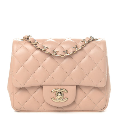 Chanel Lambskin Quilted Mini Square Flap Beige 1 of 5