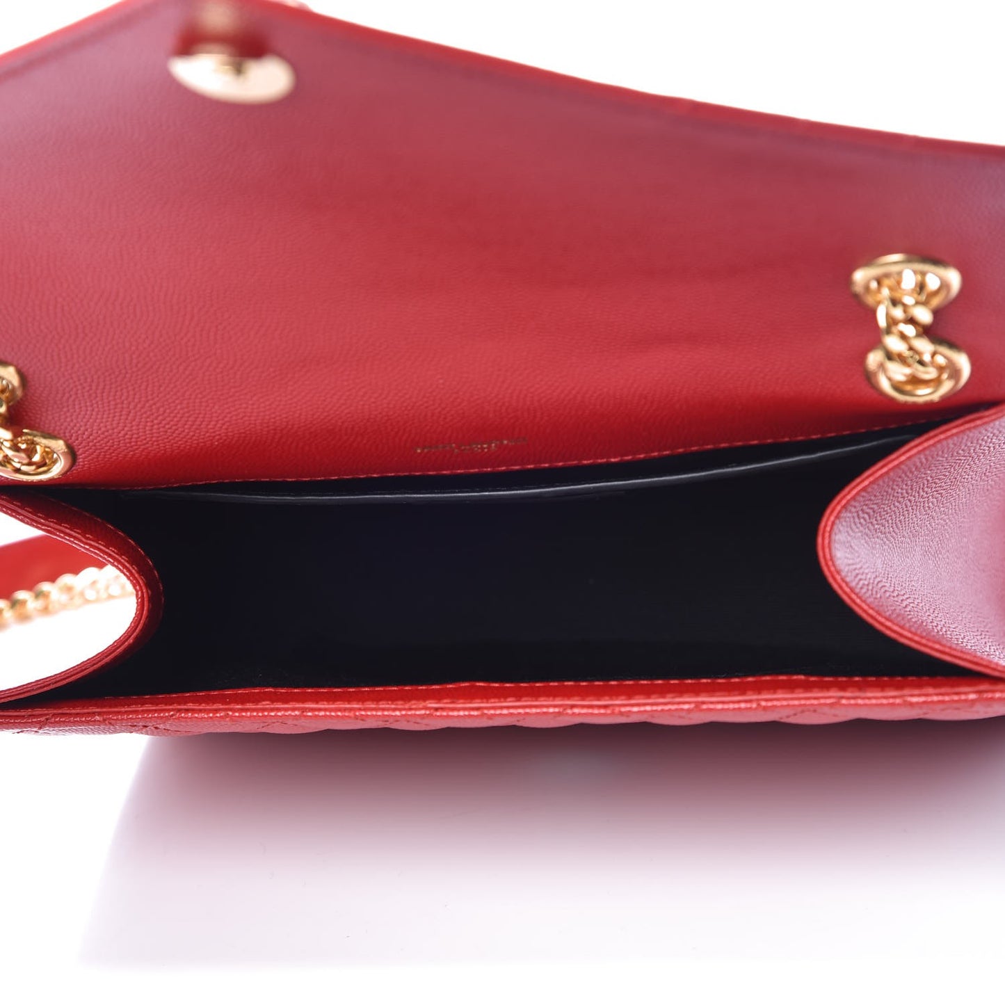 Grain De Poudre Textured Mixed Matelasse Triquilt Medium Monogram Satchel New Red