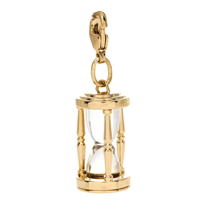 Tiffany 18K Yellow Gold Rock Crystal Hourglass Charm 3 of 4