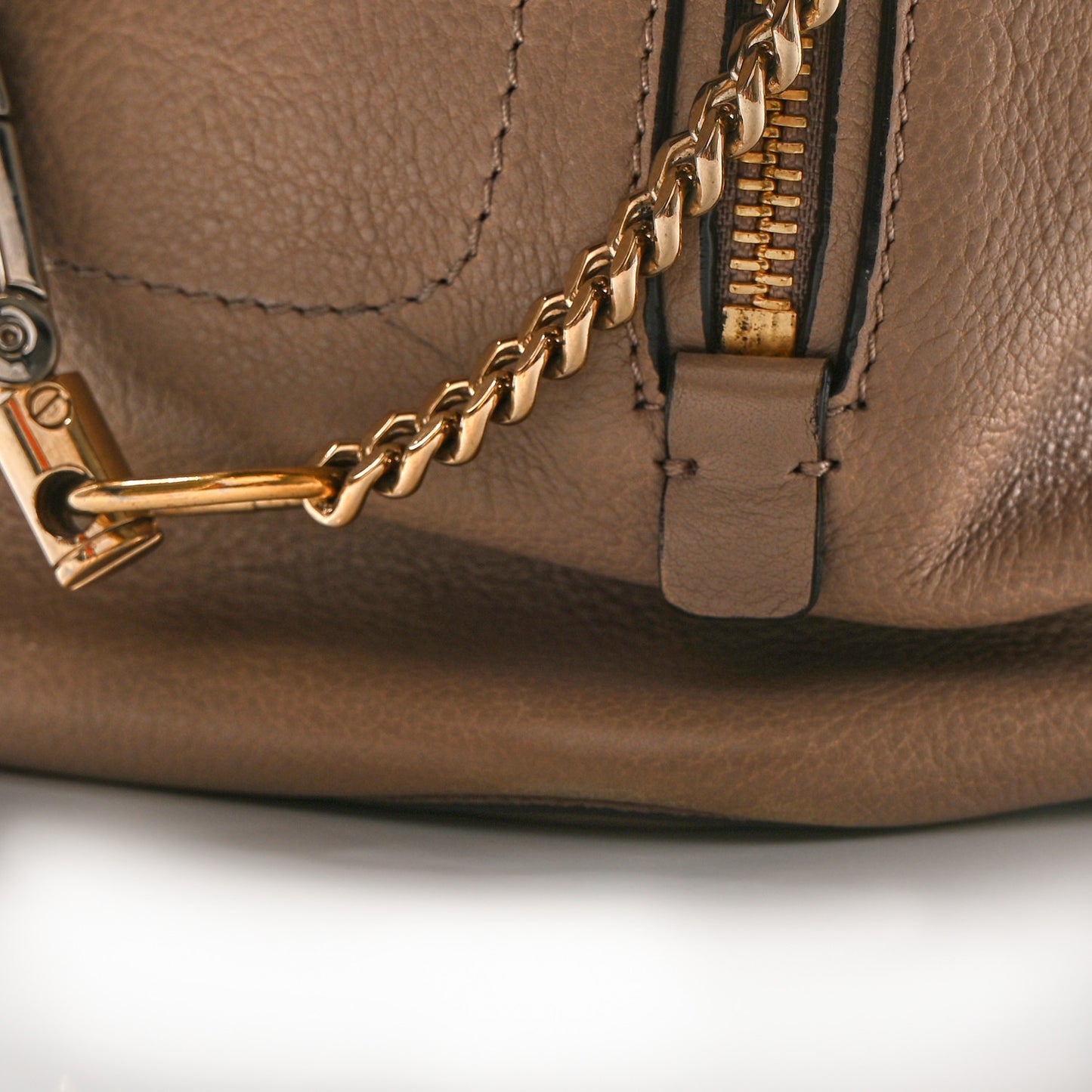 Suede Calfskin Medium Faye Backpack Motty Grey