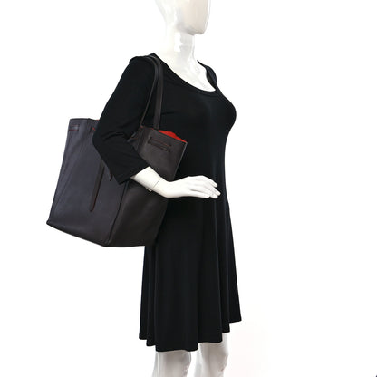 Celine Smooth Calfskin Medium Belt Cabas Phantom Dark Brown 3 of 10