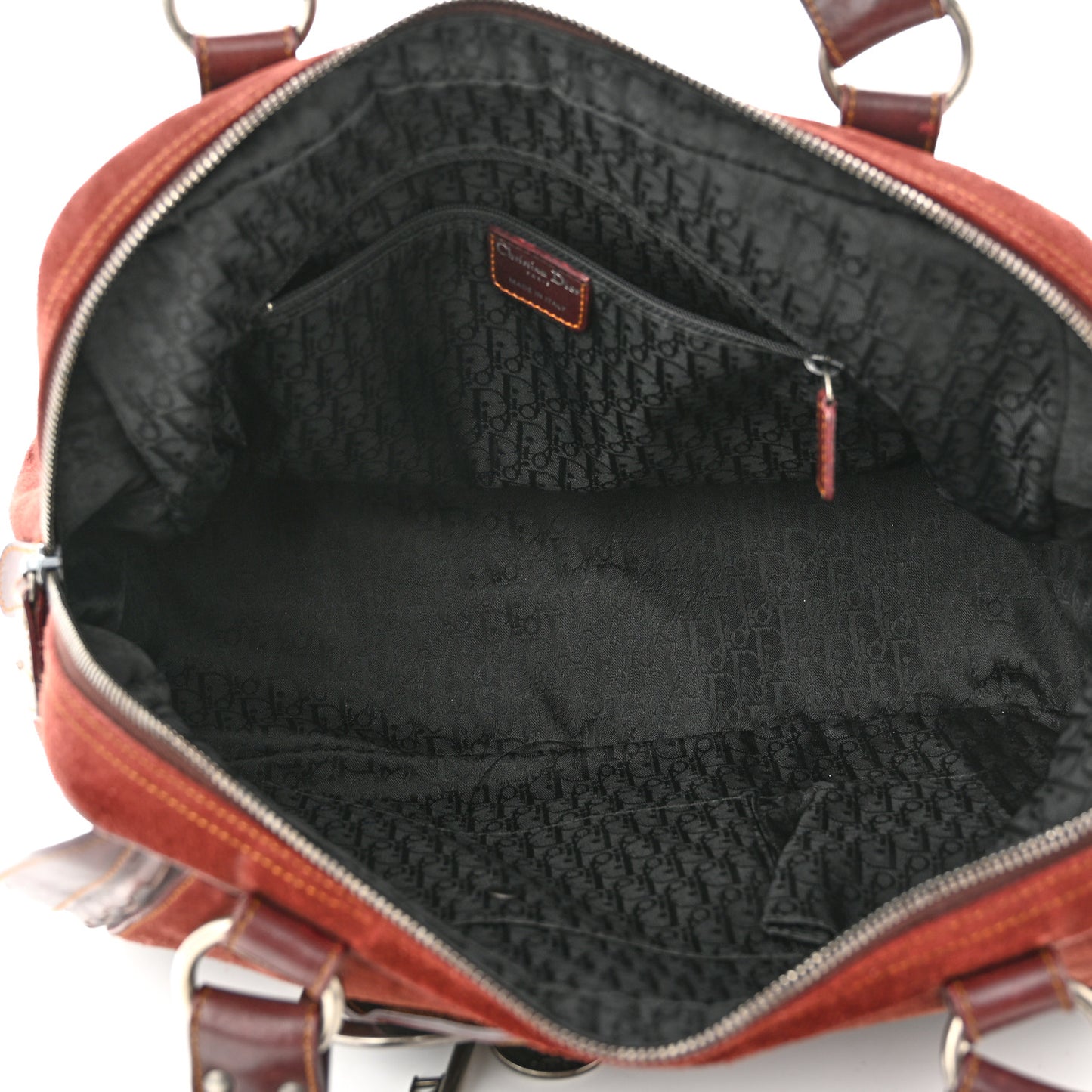 Suede Gaucho Double Saddle Bag Burgundy