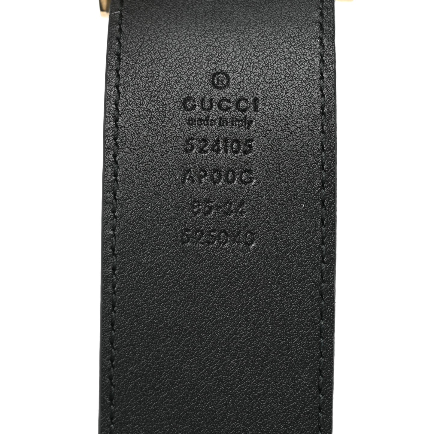 Moon Calfskin Torchon Double G 40mm Belt 85 34 Black