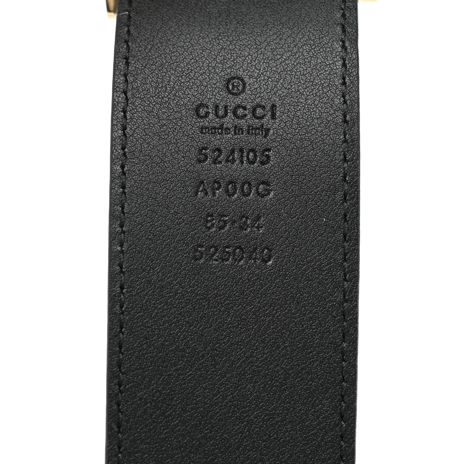 Gucci Moon Calfskin Torchon Double G 40mm Belt 85 34 Black 4 of 4
